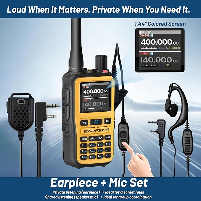 BAOFENG UV-5R Mini Ham Radio: Long Range Handheld Two Way Radio - Image 3