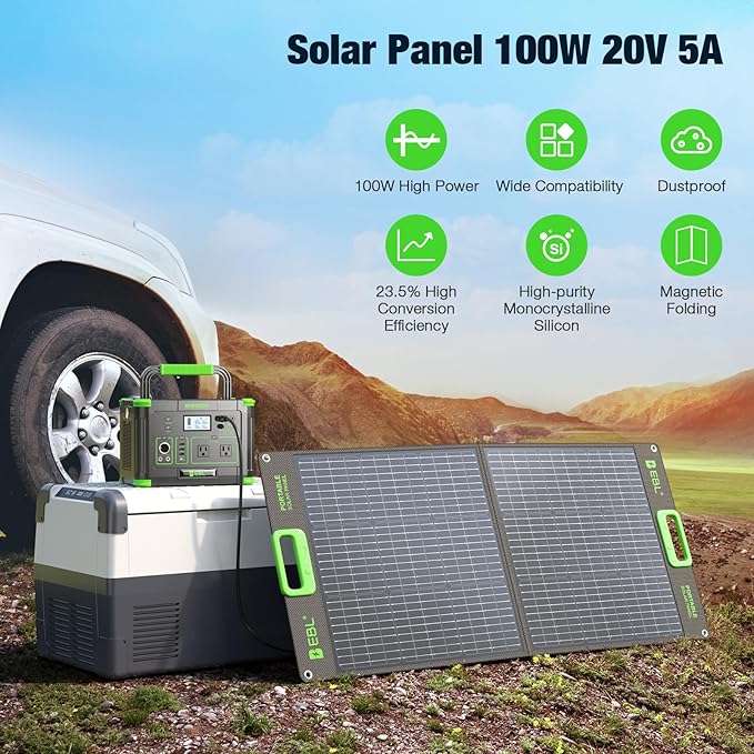 EBL 519Wh Solar Generator Kit 500W Portable Power Station - Image 5
