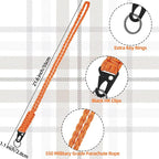 Frienda 2 Set Heavy Duty Paracord Lanyard Necklace Whistles Strap Braided 550 - Image 2