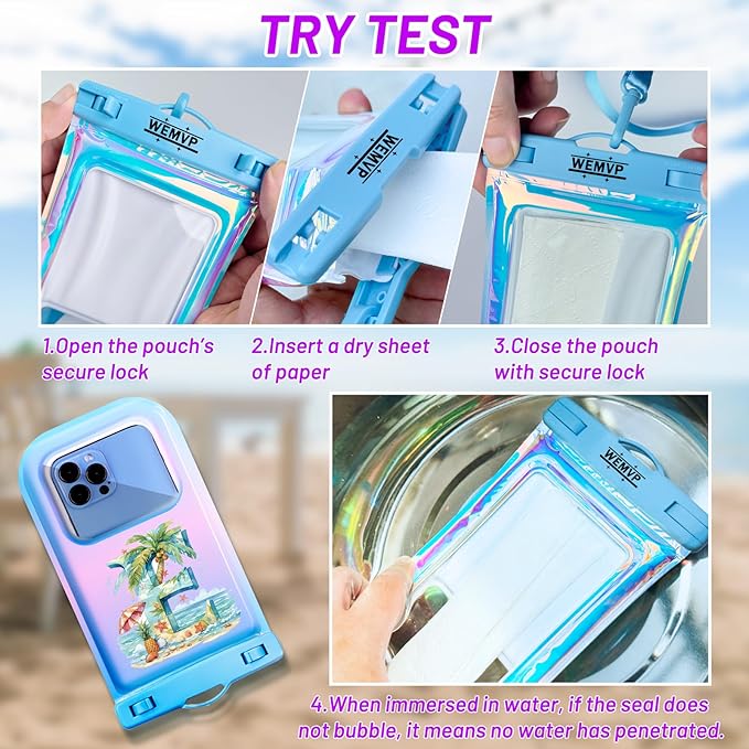 Personalized Initial Waterproof Phone Pouch Case - Image 4