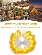 Beer Mug String Lights, 8.5FT 10 LED Summer Lights - Image 4