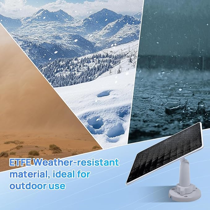 ECO-WORTHY Solar Panel for Ring Camera Outdoor Wireless, 5W Fast Charging - Image 8