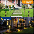 LETMY 4 Pack Brown Solar Pathway Lights Outdoor, Bright Solar Lights Outdoor - Image 3