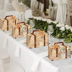 12Pcs Large Suitcase Party Favor Boxes Travel The Map Paper Treat Box - Image 7