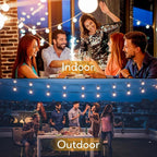 50FT Outdoor String Lights Waterproof, Bright 2700K LED Patio Lights String - Image 2