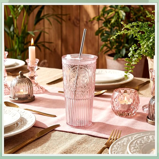 2 Set 20oz Vintage Plastic Tumbler - Image 4