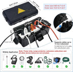 Hrensaw Medium Outdoor Electrical Box, Weatherproof Connection Box w/6 Cable - Image 2