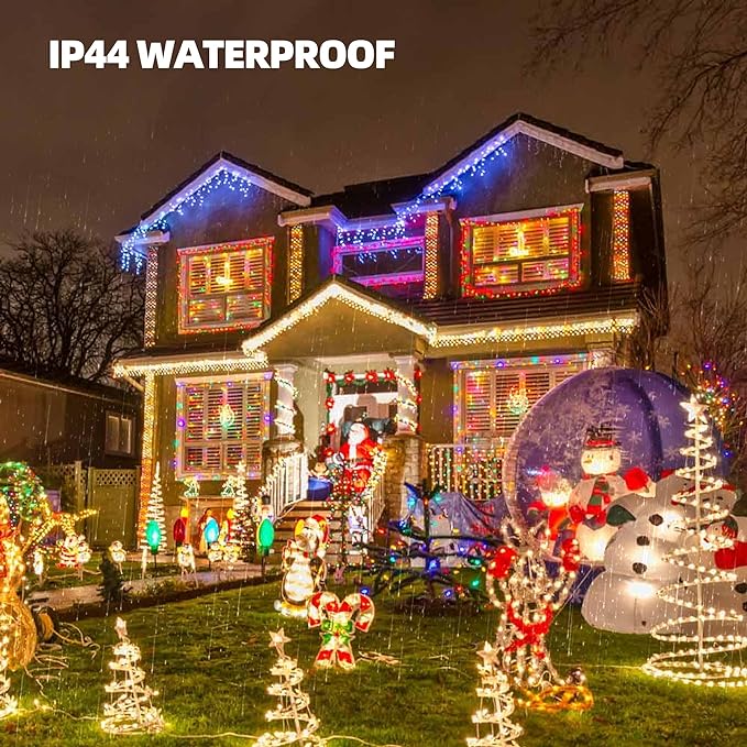 Warm White Christmas Lights, 2 Pack Total 40FT 200 Count Incandescent Christmas - Image 6