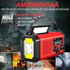 Emergency Radio Hand Crank Solar, AM/FM/NOAA Weather Radio Built-in 20000mah - Image 2