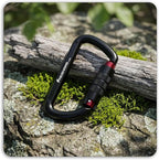 FresKaro 3inch 12kN-2698lbs Auto Locking Carabiner Clips, Solid D Shape - Image 6