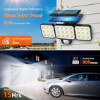 WdtPro Solar Lights Outdoor Flood Light 3 Pack, 3500LM Bright Motion Sensor - Image 3