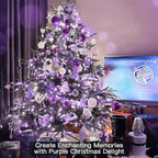 suddus Hallowee Purple Lights Battery Operated, 66ft 200 LED Twinkle Lights - Image 9