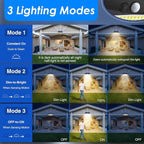 368 LED Solar Motion Sensor Lights Outdoor, Solar Fence Lights - Image 2