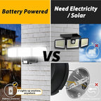 Battery Powered Motion Sensor Outdoor Lights, 1500LM Flood Lights IP65 - Image 4