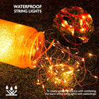 12 Pack Orange Fairy Lights Battery Operated String Lights, 7ft 20 Led - Image 4