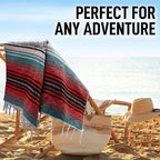 Hydration Nation Authentic Large Handwoven Mexican Blanket - Image 6