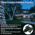 Connectable 200 LED String Lights Indoor Outdoor, 66FT Cool White Christmas - Image 6