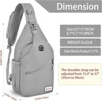 ZOMAKE Sling Bag, Small Crossbody Sling Backpack, Water Resistant Shoulder - Image 2