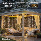 JMEXSUSS 900 LED Outdoor Curtain Lights, 9.5x29.5ft Christmas Lights Plug in - Image 4