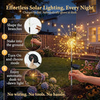 Solar Firework Lights, 6 Pack 120 LEDs 8 Lighting Modes Twinkle Solar Garden - Image 6