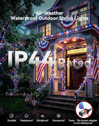 LitHome 4th of July Decorations Outdoor Waterproof, 99FT 300 LED String Lights - Image 4