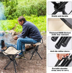 Travel Folding Camping Stool, 14.6 inches Lightweight Outdoor Tripod Chair and - Image 4