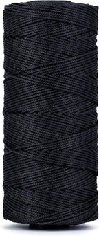 Hongda #9 Braided Bank Line Twine, 989 Feet Black Bonded Nylon Gangion Line - Image 3