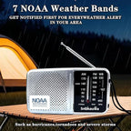 Portable AM FM Transistor Radio Battery Operated, NOAA Weather Radio - Image 2