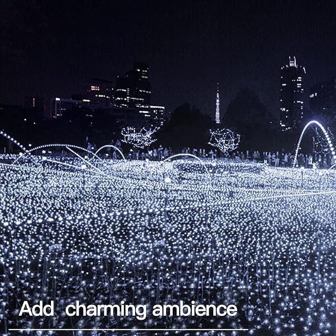 suddus 33ft 100 LED Outdoor String Lights, Led Twinkle Lights - Image 3