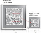 Washington D.C.s Cut Map framed by O3 Design Studio, 18x18 inches, paper - Image 3