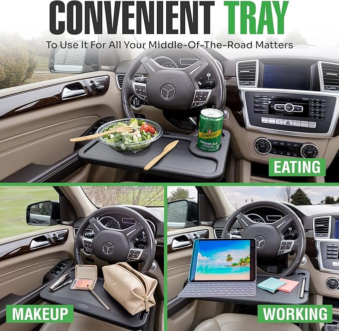 lebogner Bling Steering Wheel Tray, Car Food Trays - Image 2