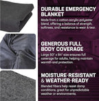 Kemp USA Emergency Relief Blanket Gray 60 x 84 Inch Multipurpose Disaster - Image 4