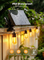 Minetom 58FT Solar String Lights Outdoor Waterproof, 17 LED S14 Shatterproof - Image 3