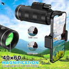40x60 Monocular Telescope with Smartphone Adapter and Telescope Case High - Image 7