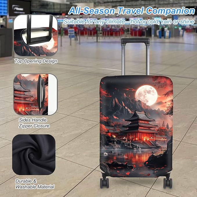 Luggage Cover Protector for 22-24 Inch Suitcases, TSA Approved Elastic Travel - Image 3