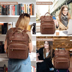 LOVEVOOK Leather Laptop Backpack - Image 6