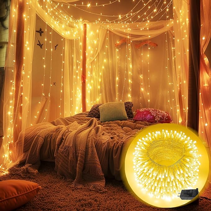 115FT 300LED Warm White Christmas String Fairy Lights Indoor/Outdoor, Waterproof - Image 8