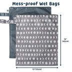 Tiny Twinkle Mess Proof Wet Bags | 2-Pack Reusable Waterproof Wet Bags - Image 3