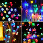 Solar String Lights Outdoor 100 Led 40 Feet Multi-Color Crystal Globe Lights - Image 2