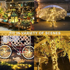 JMEXSUSS 2 Pack Solar String Lights Outdoor Waterproof, Each 33FT 100 LED Warm - Image 5