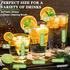 9 Pcs Plastic Drinking Tumblers Set of 14/18/24 oz, Acrylic Drinking Glasses - Image 2
