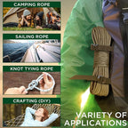TECEUM Rope – 150 Feet x 1/4 Inch – Coyote Brown – Strong All-Purpose Utility - Image 5