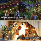 Auroraworld 48FT Solar RGB Outdoor String Lights, Dimmable Waterproof LED Patio - Image 5