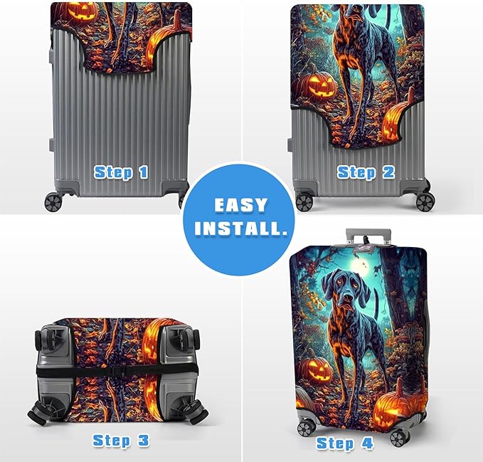 Luggage Cover Protector for 19-20 Inch Suitcases, TSA Approved Elastic Travel - Image 6