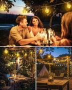 Brightown Solar String Lights Outdoor, 2 Pack 30Ft Vintage Hemp Rope Patio - Image 7