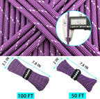 VVAAGG Reflective Paracord Rope 100FT, 7 Strand Nylon para Cord Lanyard Utility - Image 4
