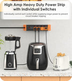 CCCEI Heavy Duty Surge Protector Power Strip 20 Amp Individual Switches. 15FT - Image 3