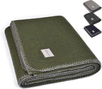 Military Style Wool Blanket – Cushioned, Breathable, Warm & Washable – by GREENCOZY