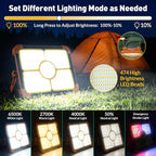 2-Pack Solar Rechargeable Work Light, 12000LM Portable Work Light - Image 4