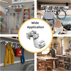 4 Pack L Track Hooks with Single Stud Fitting, Spring-Loaded Adjustable Gear - Image 5